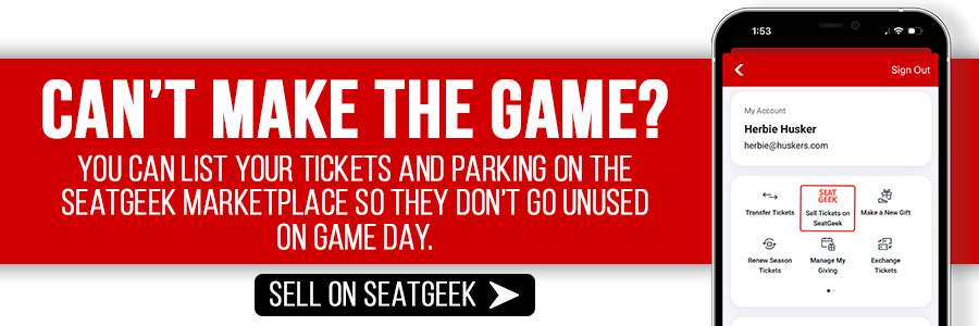 CANT MAKE THE GAME? YOU CAN LIST YOUR TICKETS & PARKING ON THE SEATGEEK MARKETPLACE SO THEY DONT GO UNUSED ON GAME DAY. SELL ON SEATGEEK.